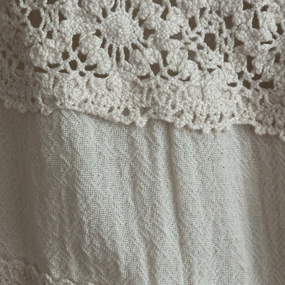 Grandi Women's Ivory Top, Sleeveless, Medium, Button Down Shirt - Picture 5 of 9